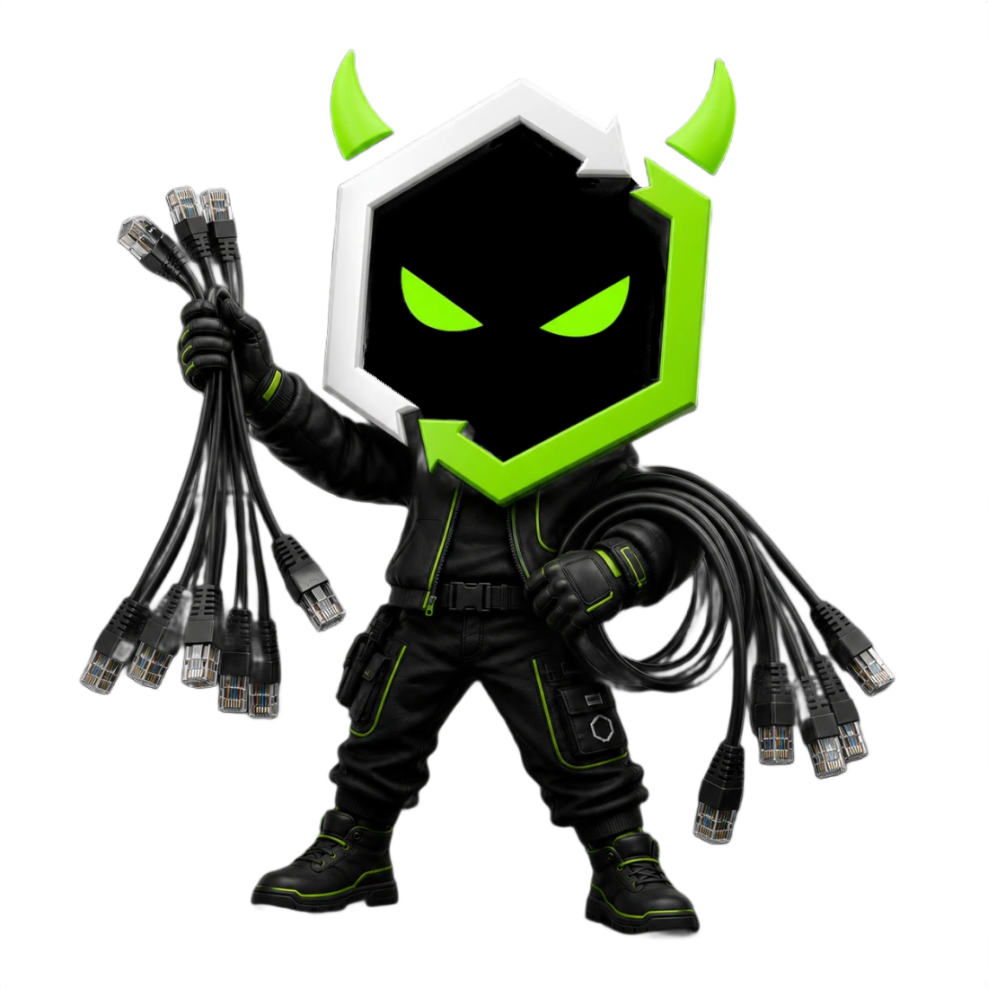prxy.monster mascot standing on the headline
